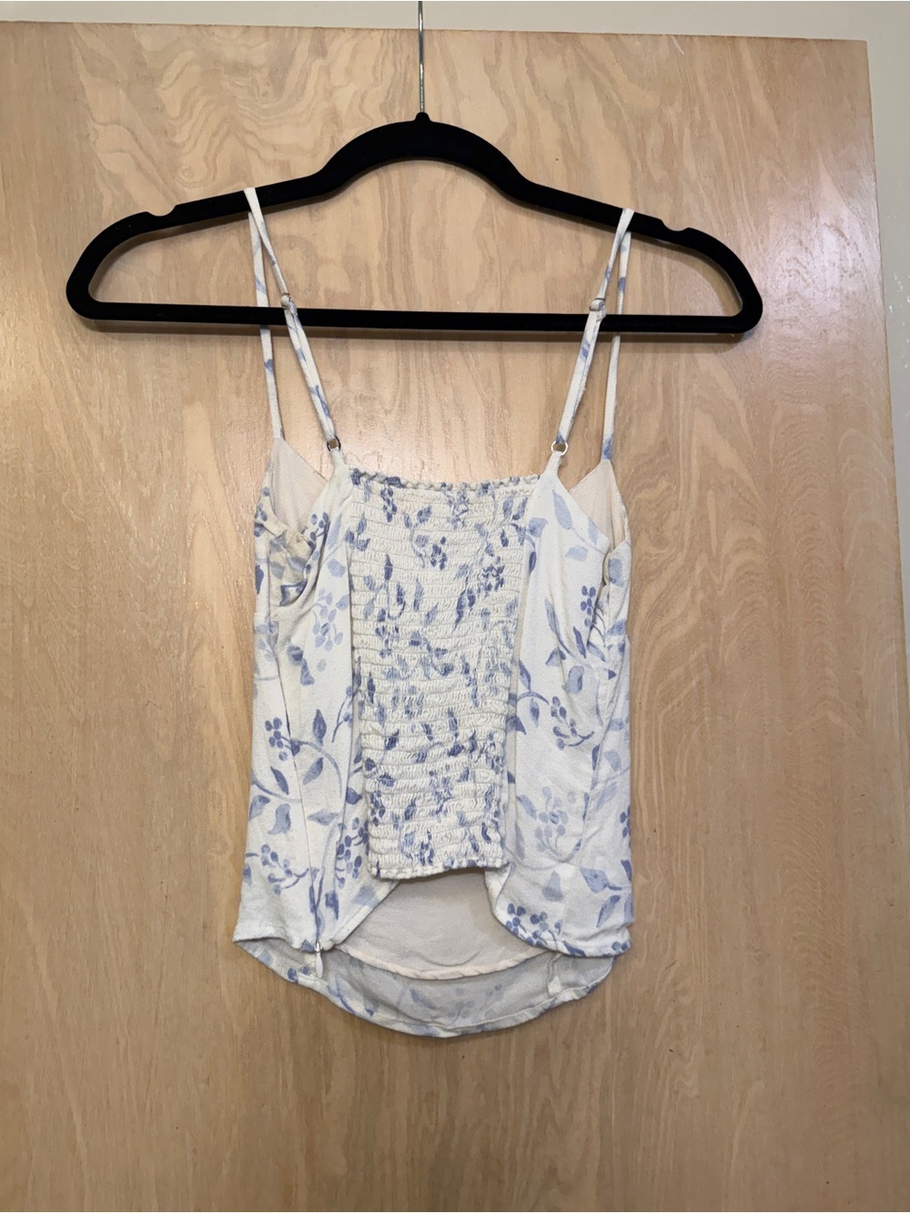Reformation Light Blue Floral tank size 2 - Picture 2 of 4